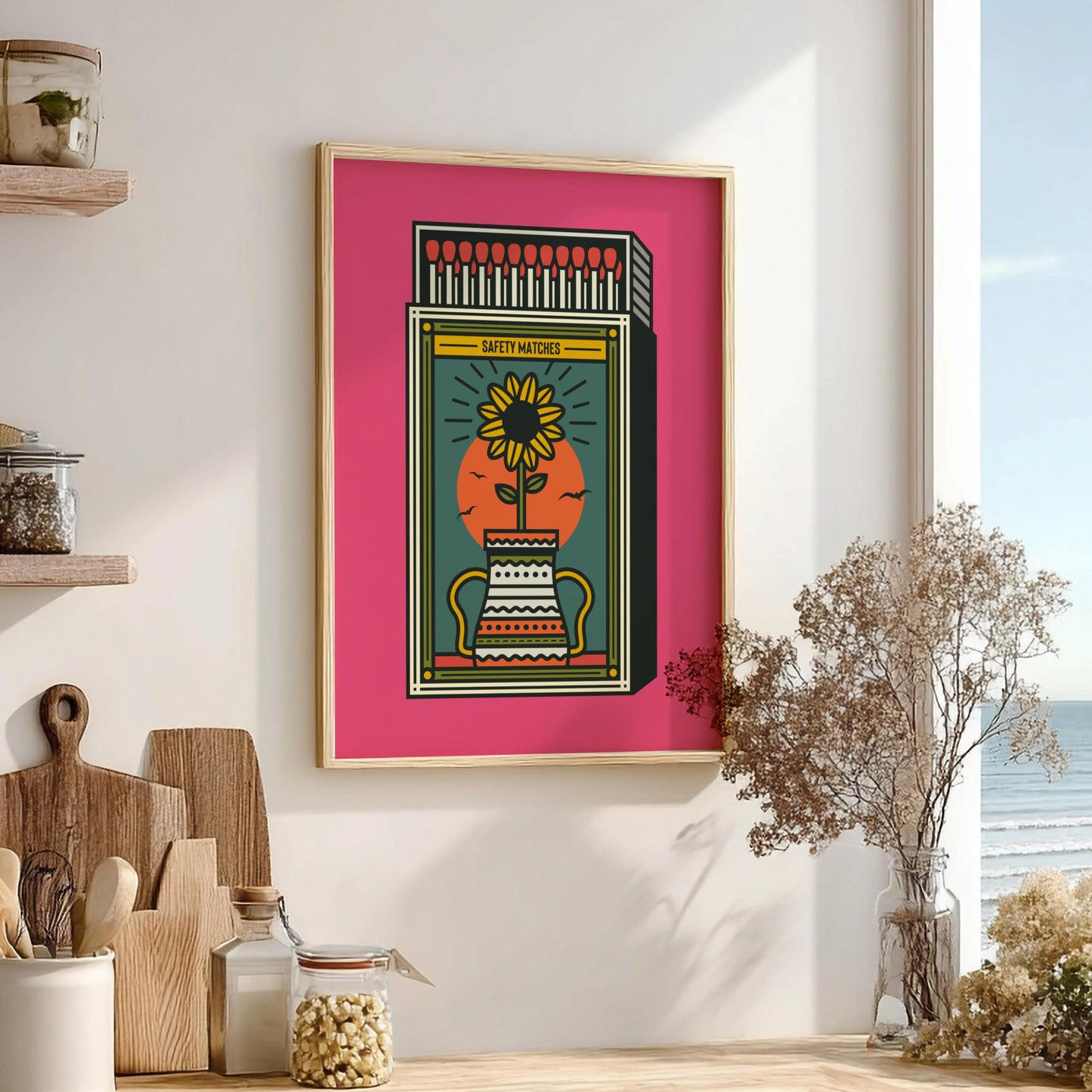 The Spark of Ritual Modern Art - The Safety Matches Wall Print