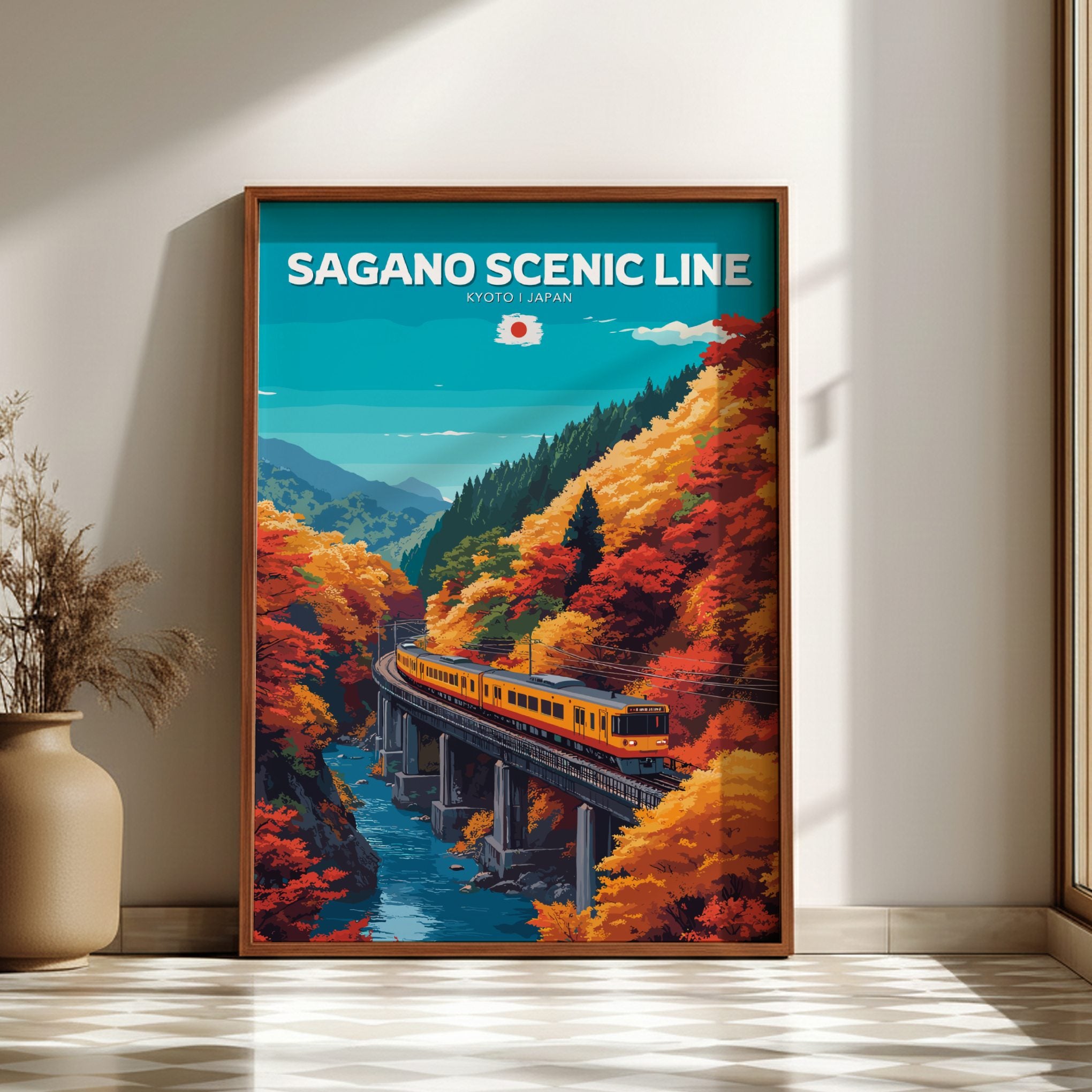 Asian SAGANO RAILWAY POSTER - JAPAN RAILWAY ARTWORK