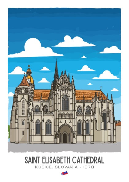 Saint Elisabeth Cathedral Art - The Gothic Jewel Wall Print