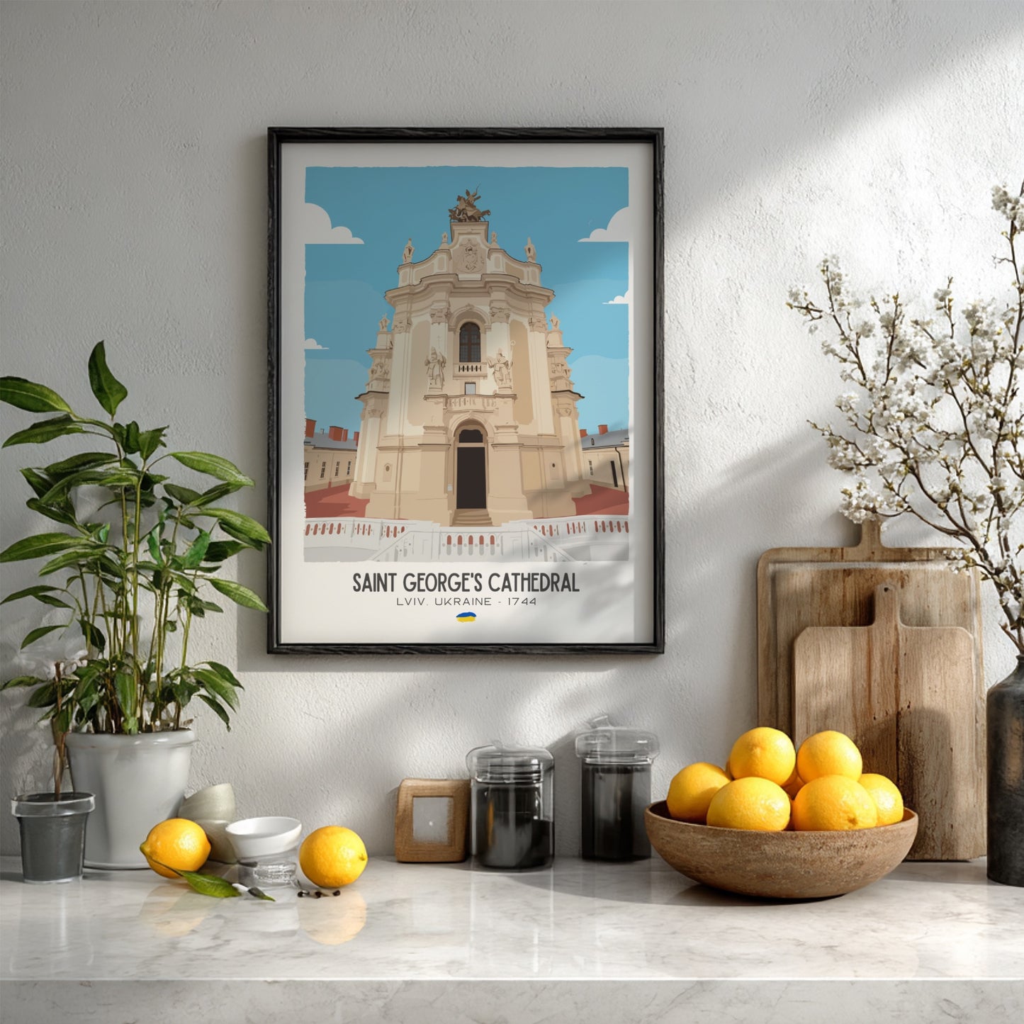 Saint Georges Cathedral Lviv Art - The Rococo Masterpiece Wall Print
