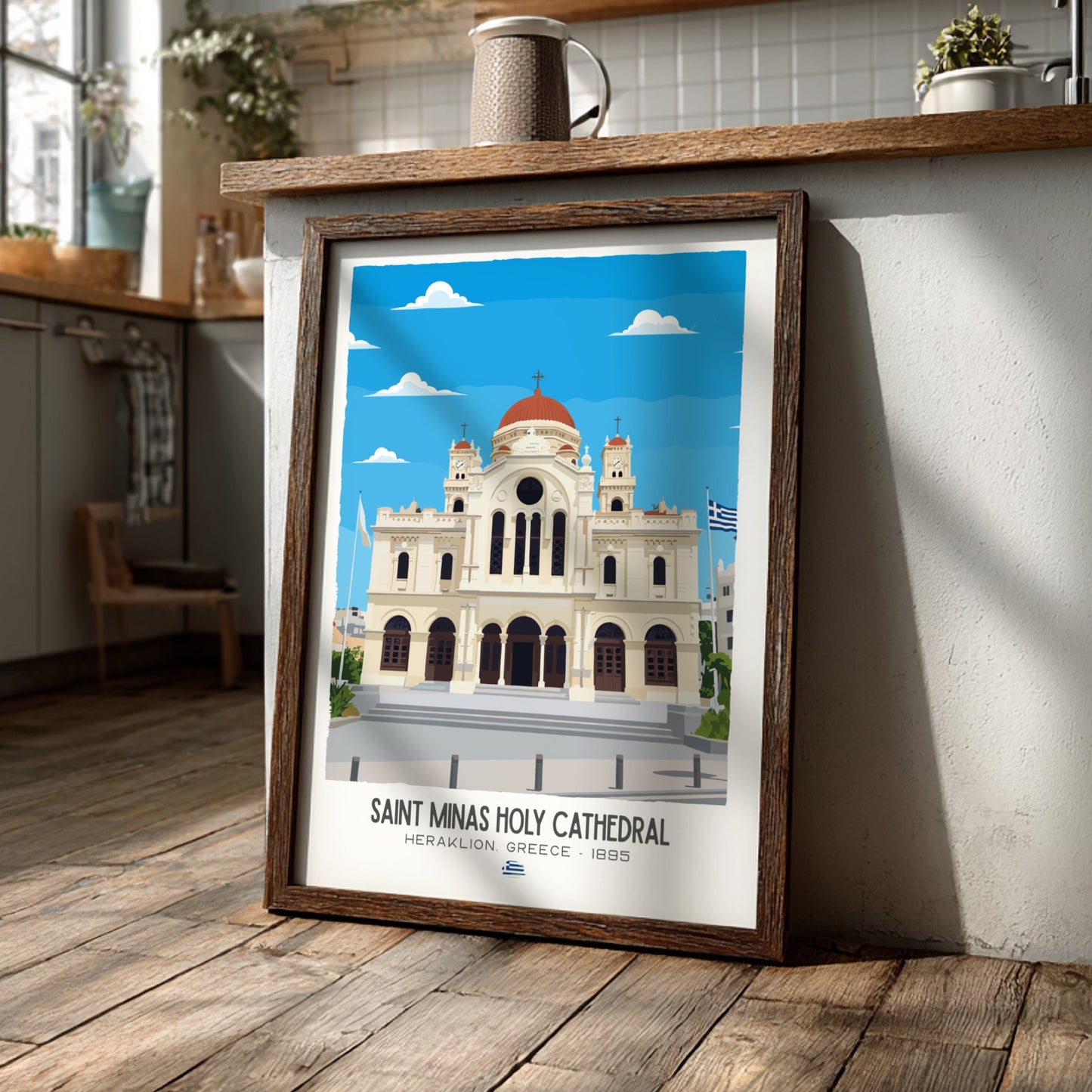 Saint Minas Holy Cathedral Art - The Heraklion Masterpiece Wall Print