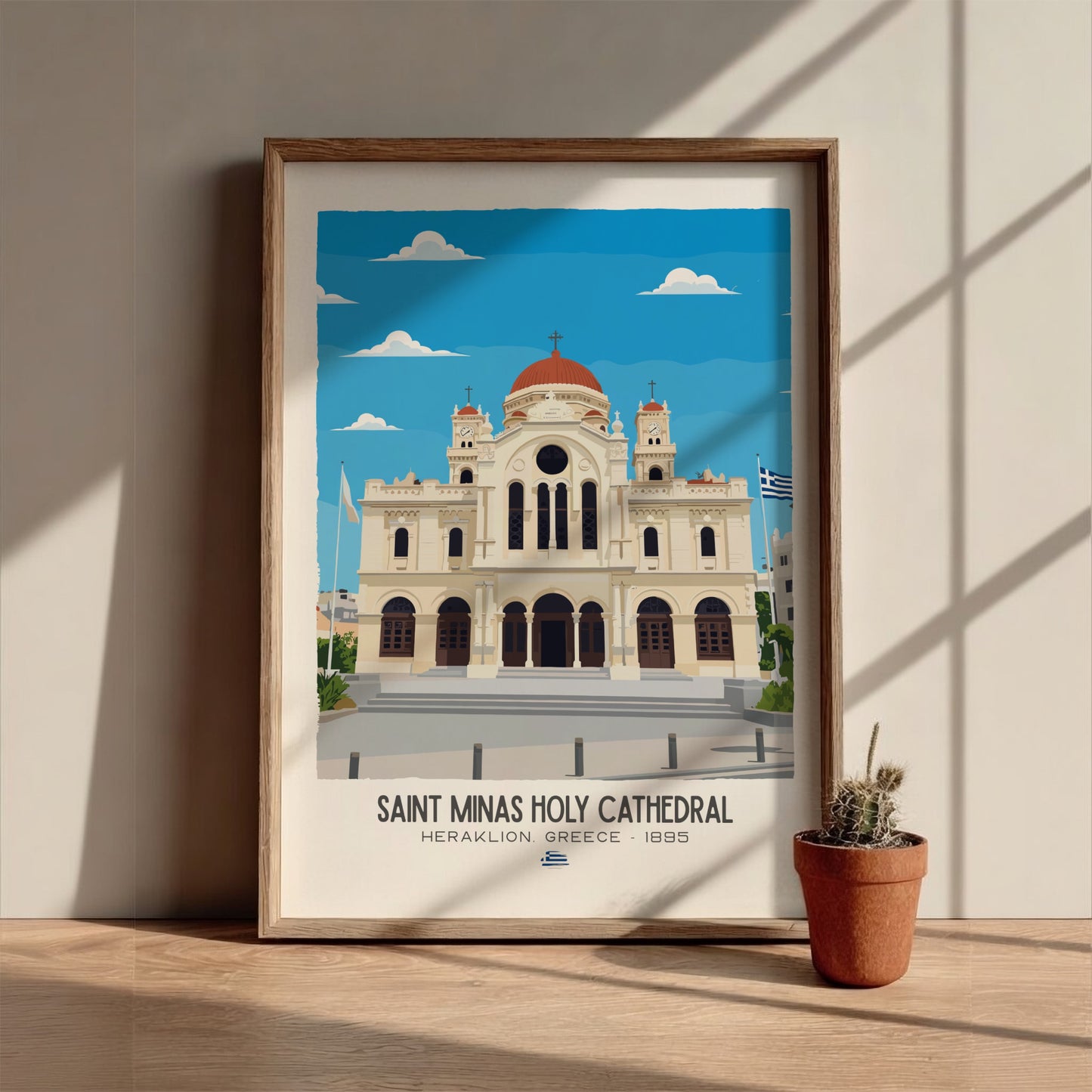 Saint Minas Holy Cathedral Art - The Heraklion Masterpiece Wall Print