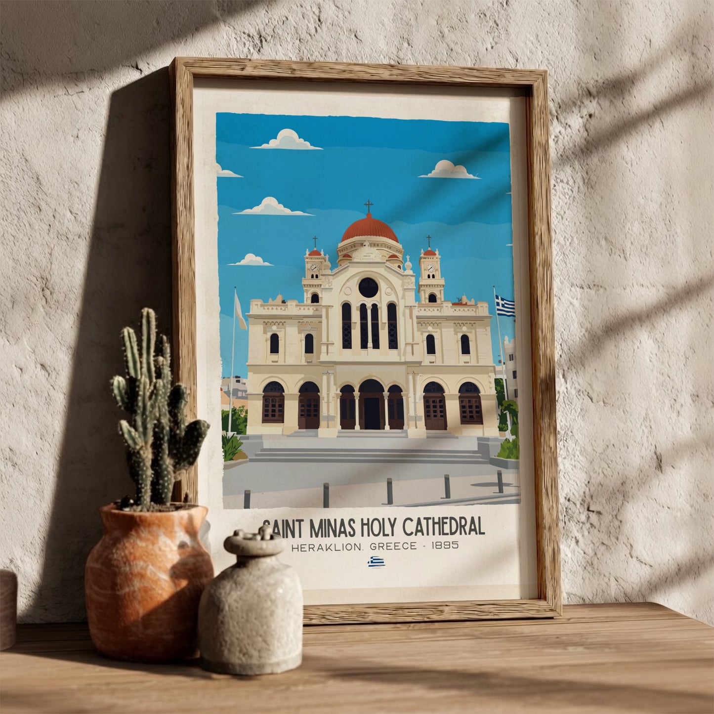 Saint Minas Holy Cathedral Art - The Heraklion Masterpiece Wall Print