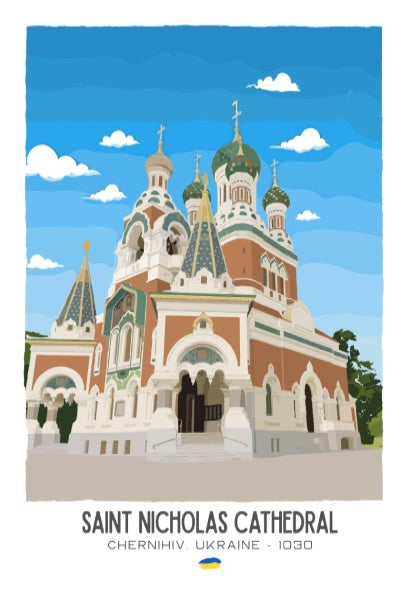 Saint Nicholas Cathedral Kyiv Art - The Gothic Revival Wall Print