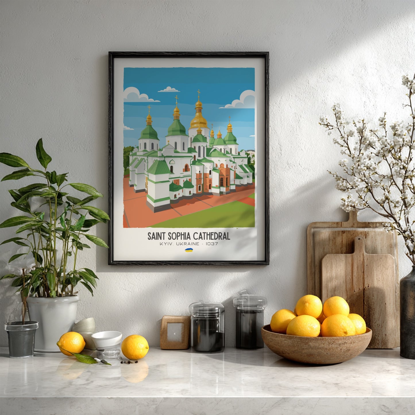 Saint Sophia Cathedral Kyiv Art - The Golden Dome Masterpiece Wall Print