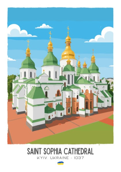 Saint Sophia Cathedral Kyiv Art - The Golden Dome Masterpiece Wall Print