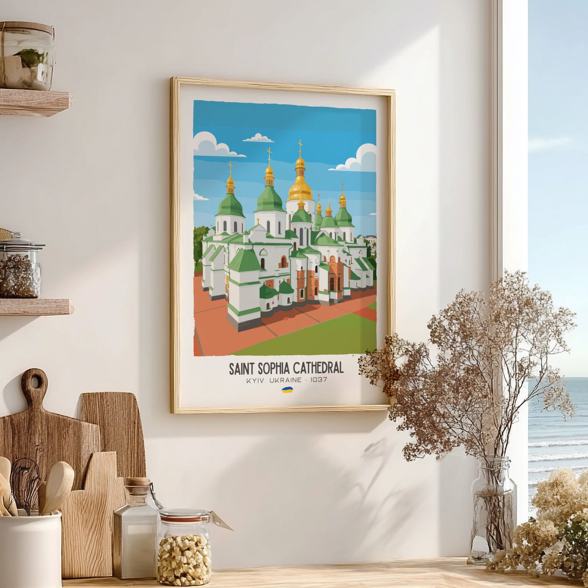 Saint Sophia Cathedral Kyiv Art - The Golden Dome Masterpiece Wall Print