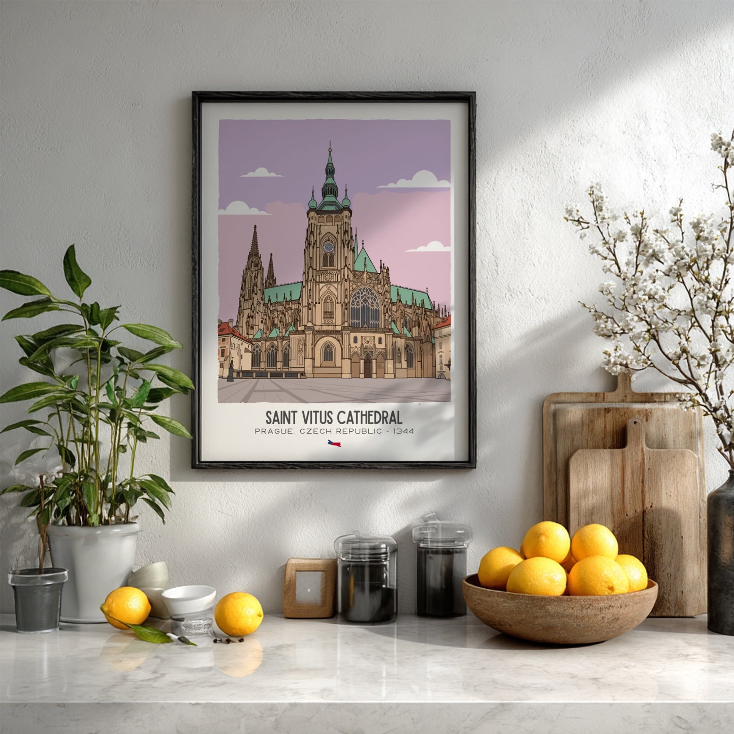 Saint Vitus Cathedral Art - The Gothic Spires Masterpiece Wall Print