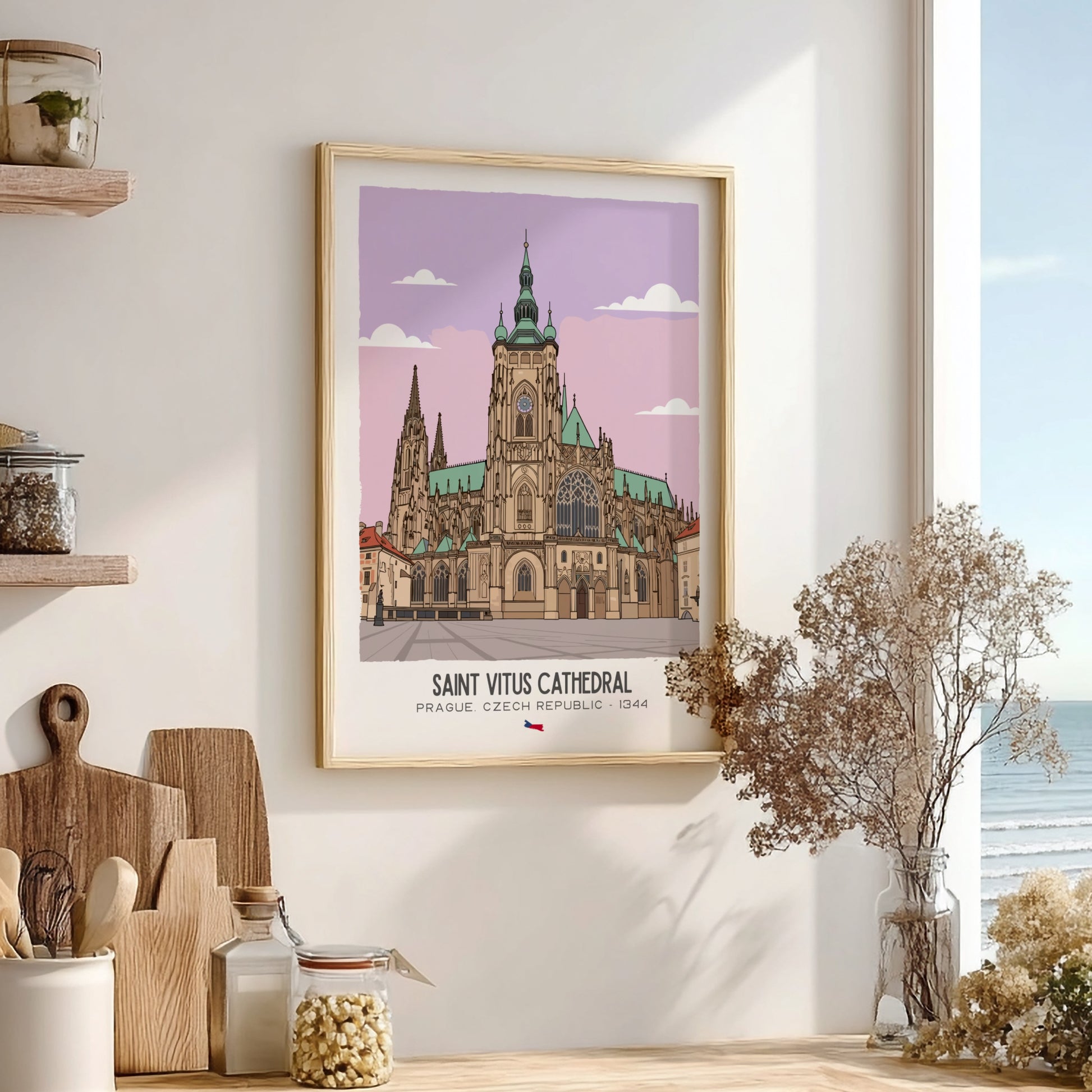 Saint Vitus Cathedral Art - The Gothic Spires Masterpiece Wall Print