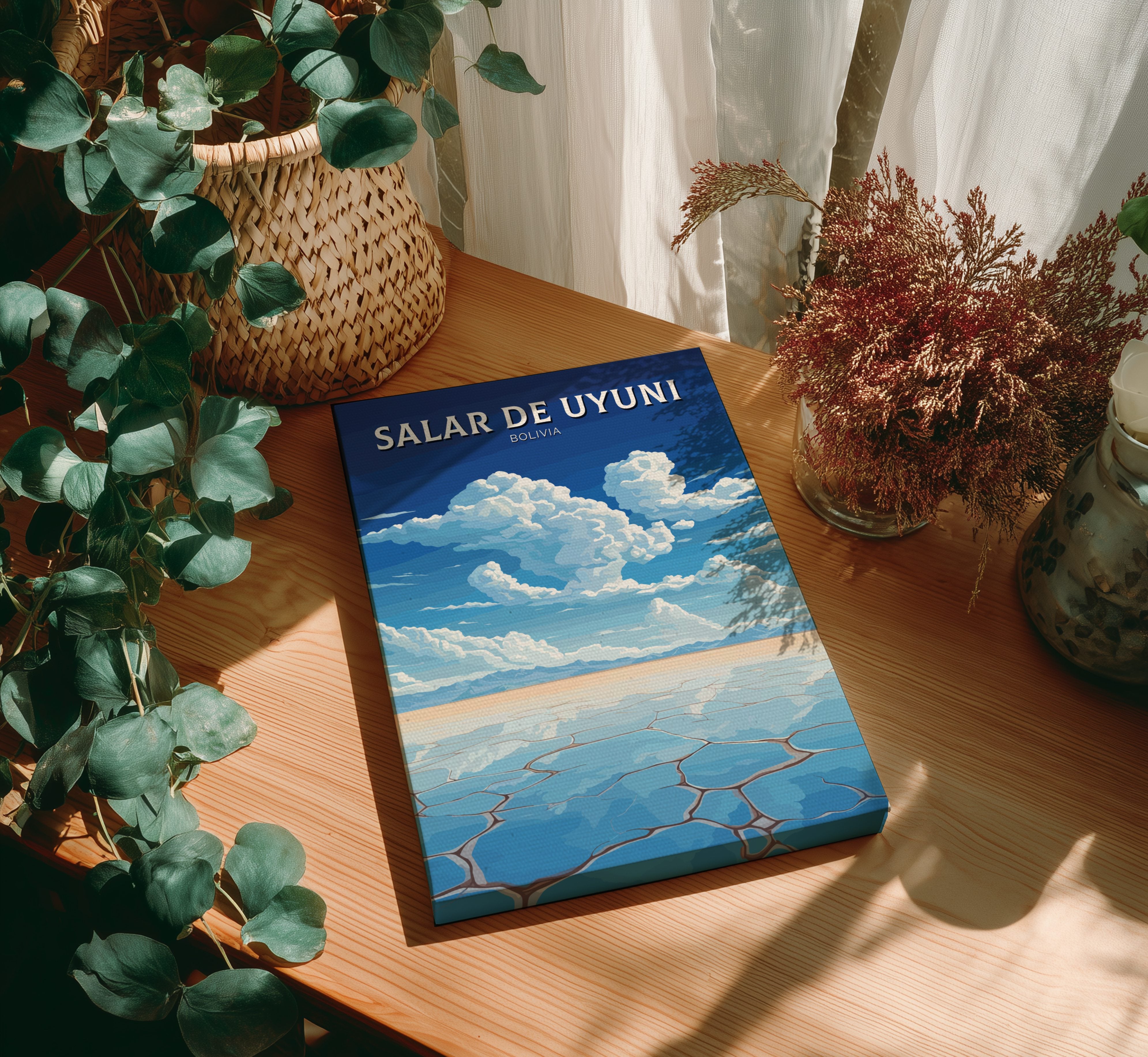 South America SALAR DE UYUNI PRINT - RETRO ARTWORK