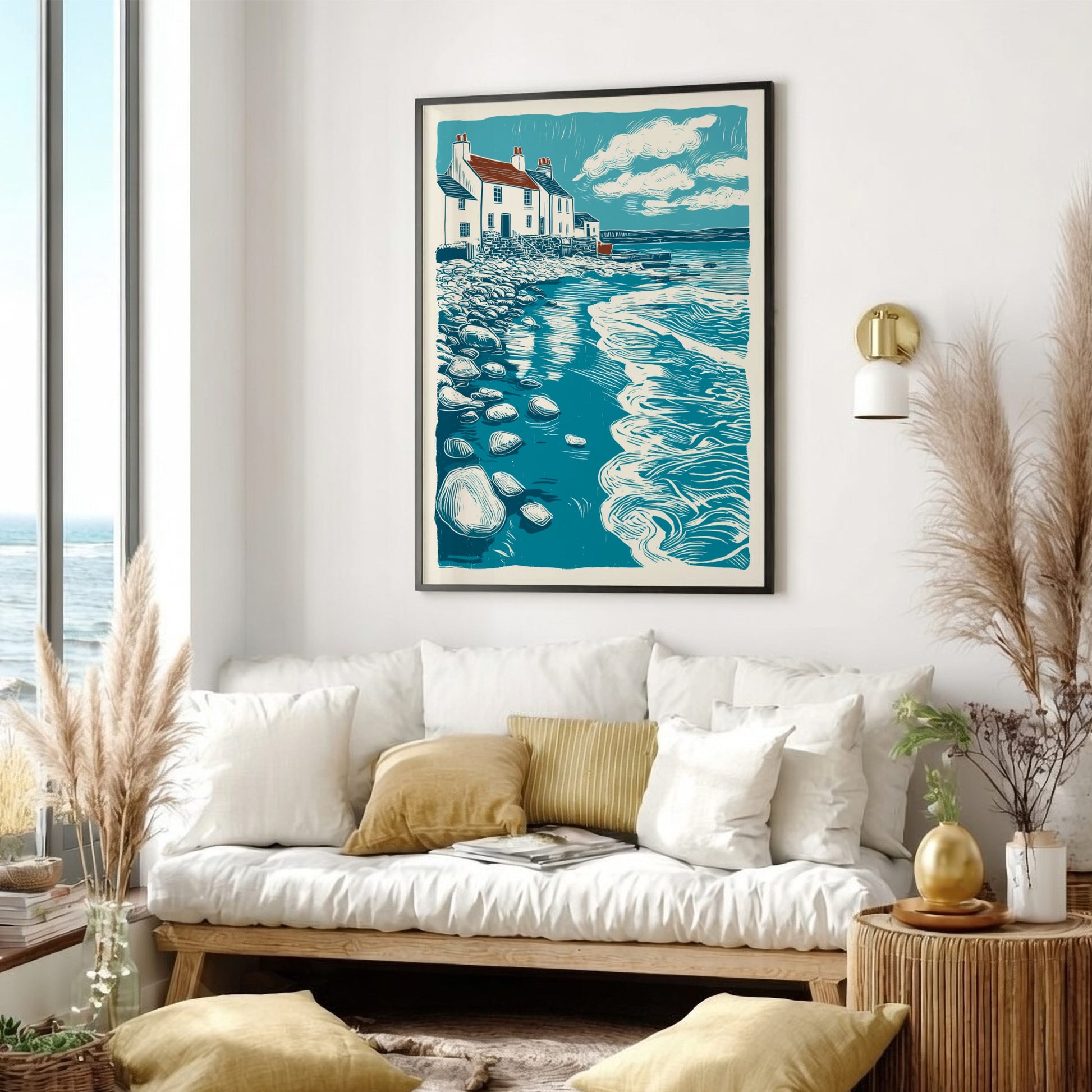 Salt Air Poster - Coastal Breeze & Ocean Vibes Wall Art Print