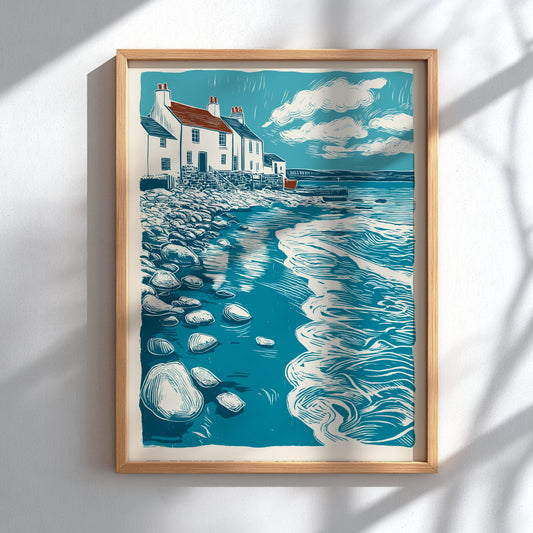 Salt Air Poster - Coastal Breeze & Ocean Vibes Wall Art Print