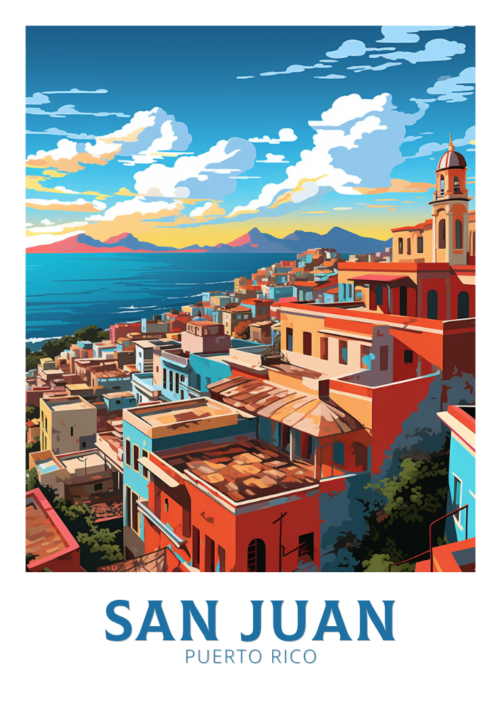 North AmericaSAN JUAN TRAVEL WALL DECOR - PUERTO RICO ARTWORK