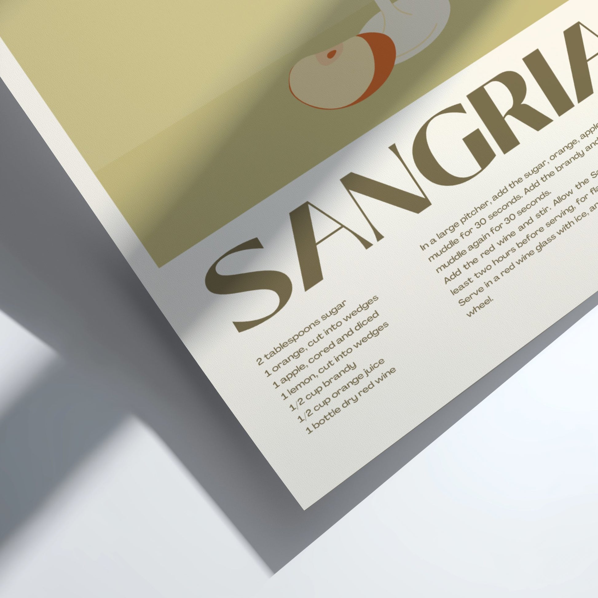 Sangria Cocktail Poster zoomed in