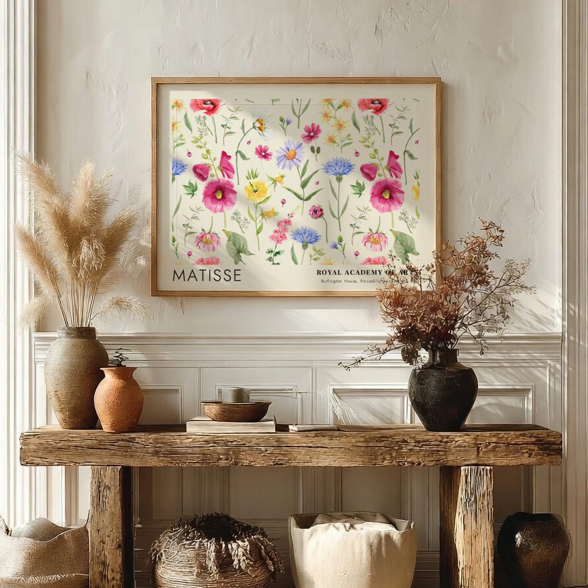 Scarlet Poppies at Midnight poster featuring vibrant flowers in soft colors, perfect for floral wall art