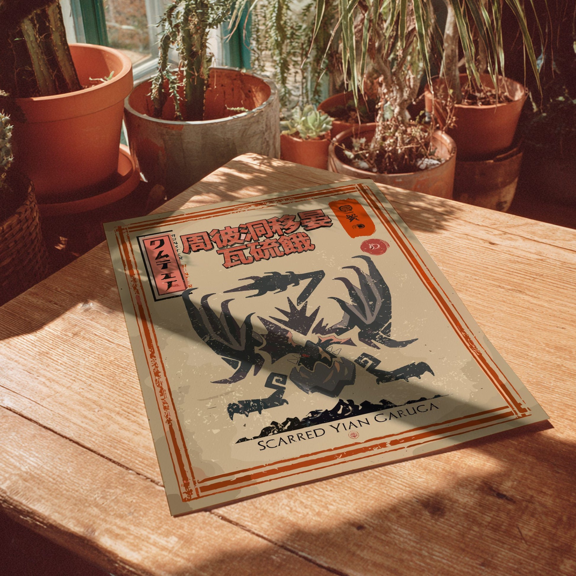 Scarred Yian Garuga Poster - Monster Hunter World: Iceborne Wall Art