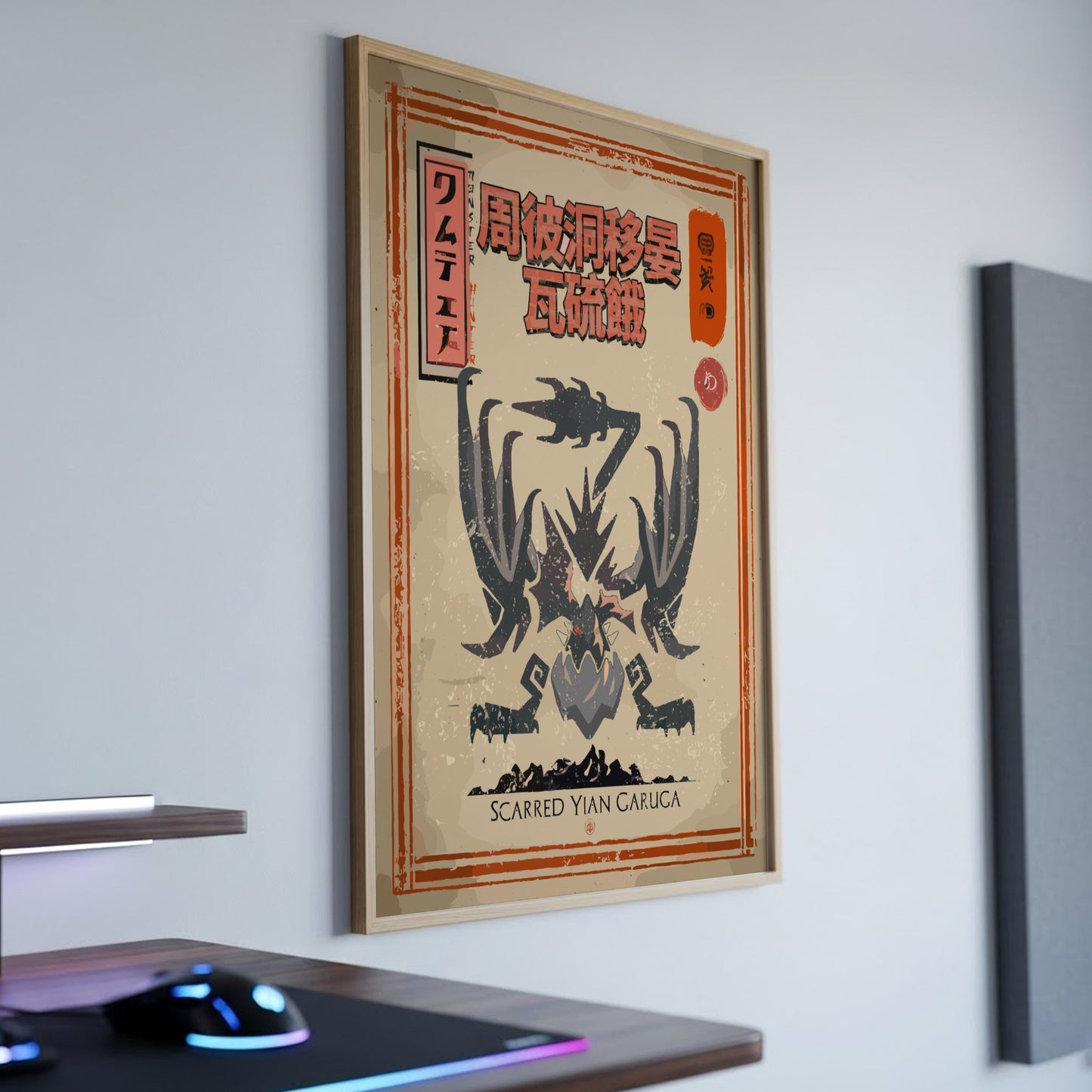 Scarred Yian Garuga Poster - Monster Hunter World: Iceborne Wall Art