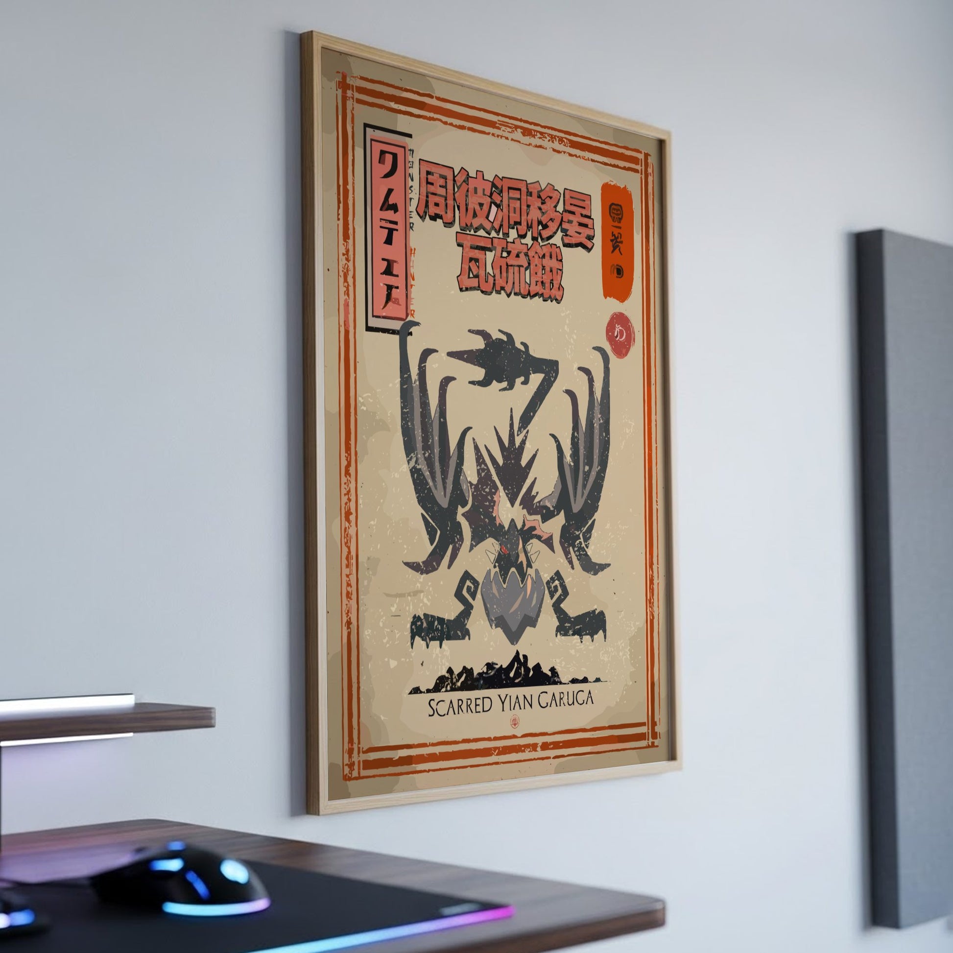 Scarred Yian Garuga Poster - Monster Hunter World: Iceborne Wall Art