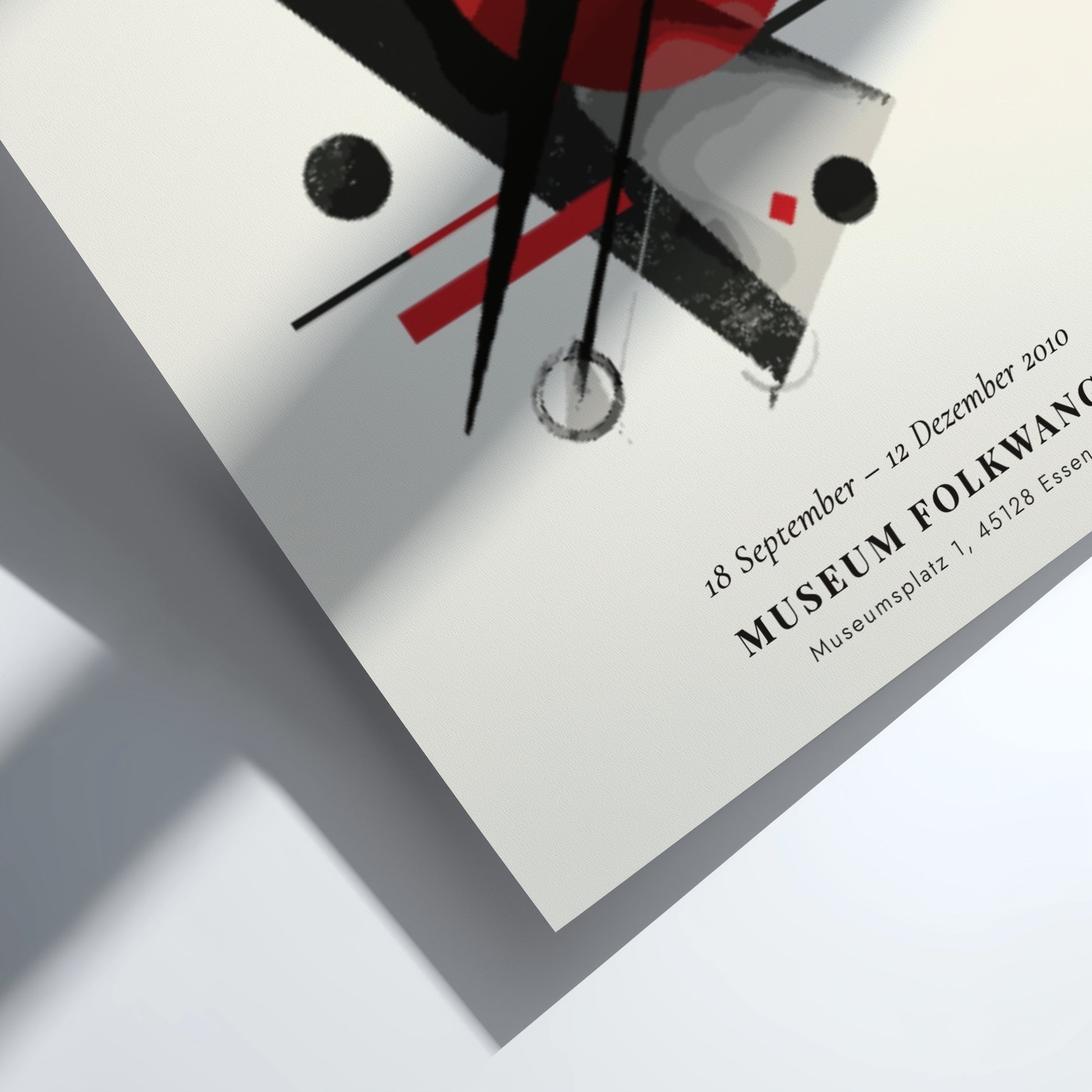 Kandinsky inspired poster with bold colors and geometric shapes, perfect for modern wall decor