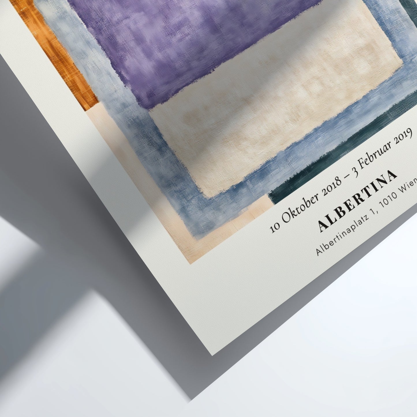 Wall art poster featuring Mark Rothko's Schwingung der Farbe with purple and beige