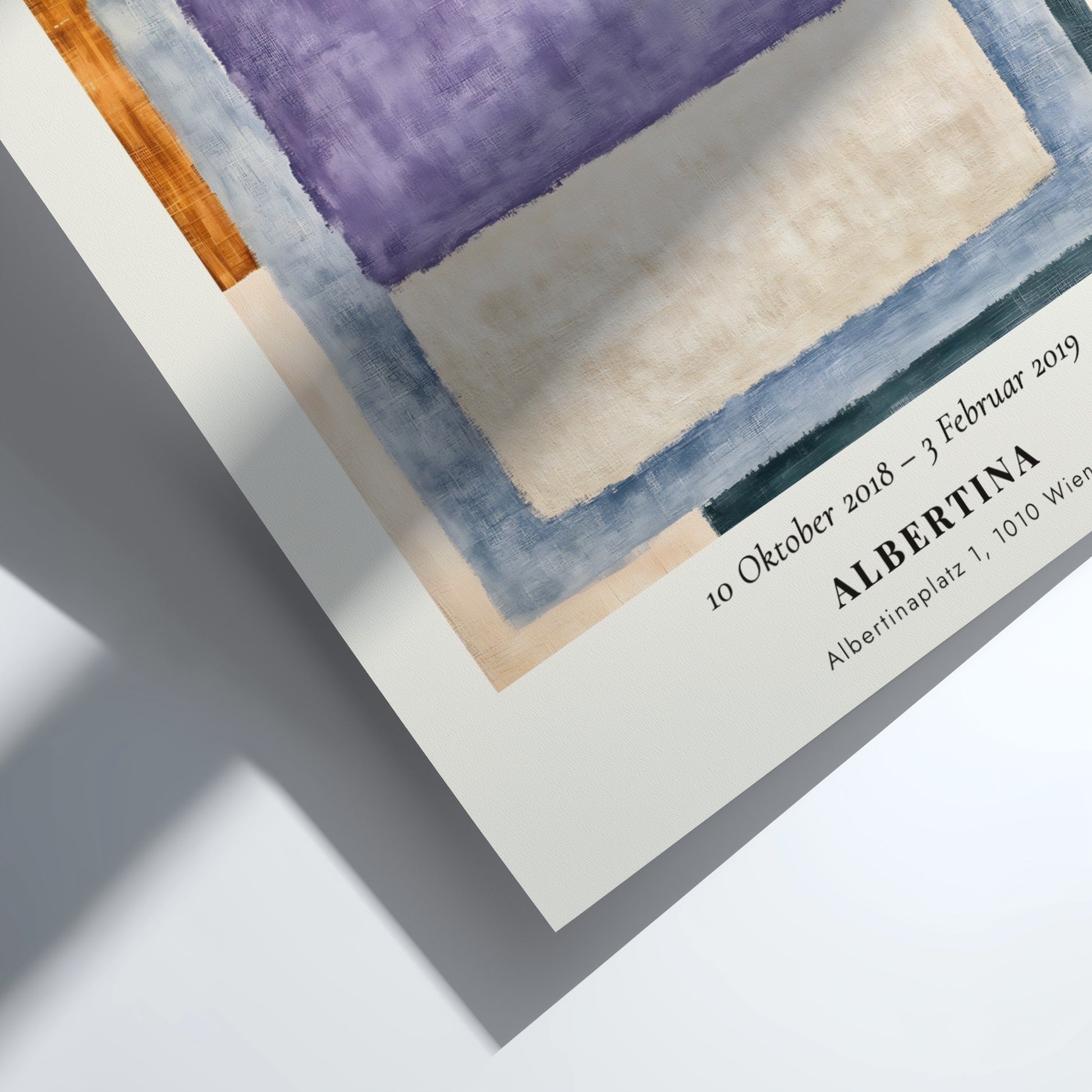 Wall art poster featuring Mark Rothko's Schwingung der Farbe with purple and beige