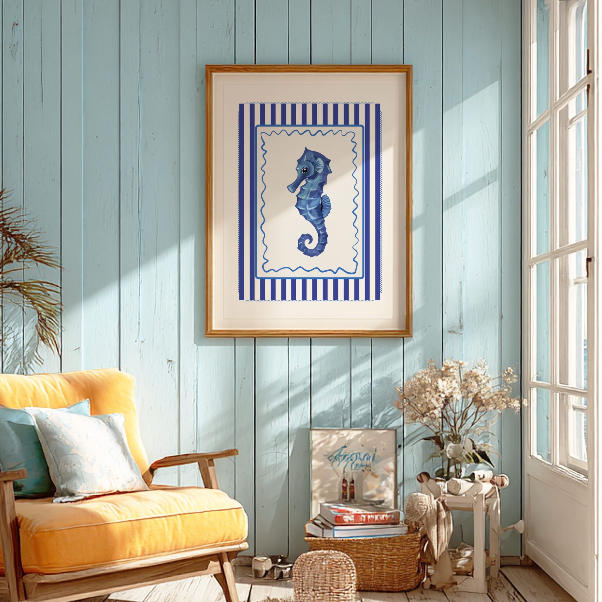 Sea Horse Poster - Mystical Ocean Creature Wall Art Print