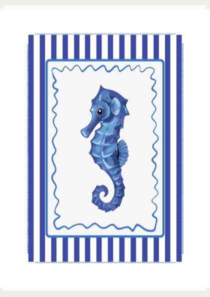 Sea Horse Poster - Mystical Ocean Creature Wall Art Print