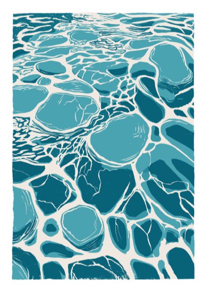 Seafoam Calm Poster - Serene Ocean Waves Wall Art Print