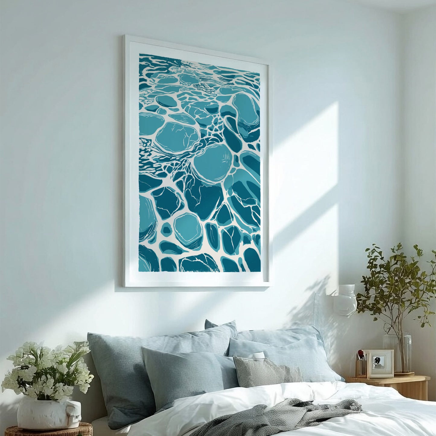 Seafoam Calm Poster - Serene Ocean Waves Wall Art Print