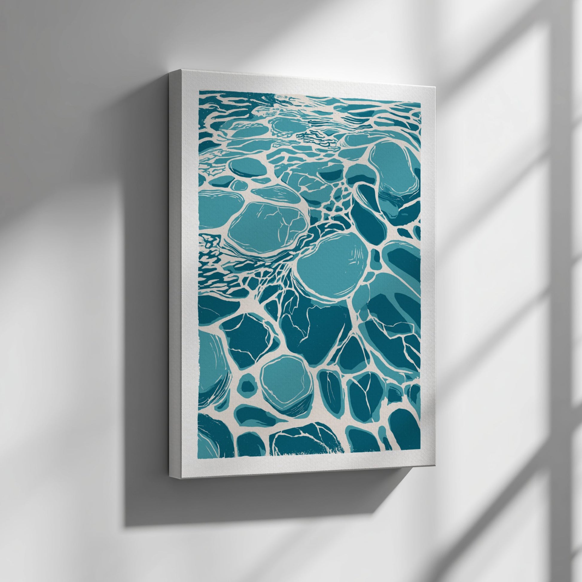 Seafoam Calm Poster - Serene Ocean Waves Wall Art Print