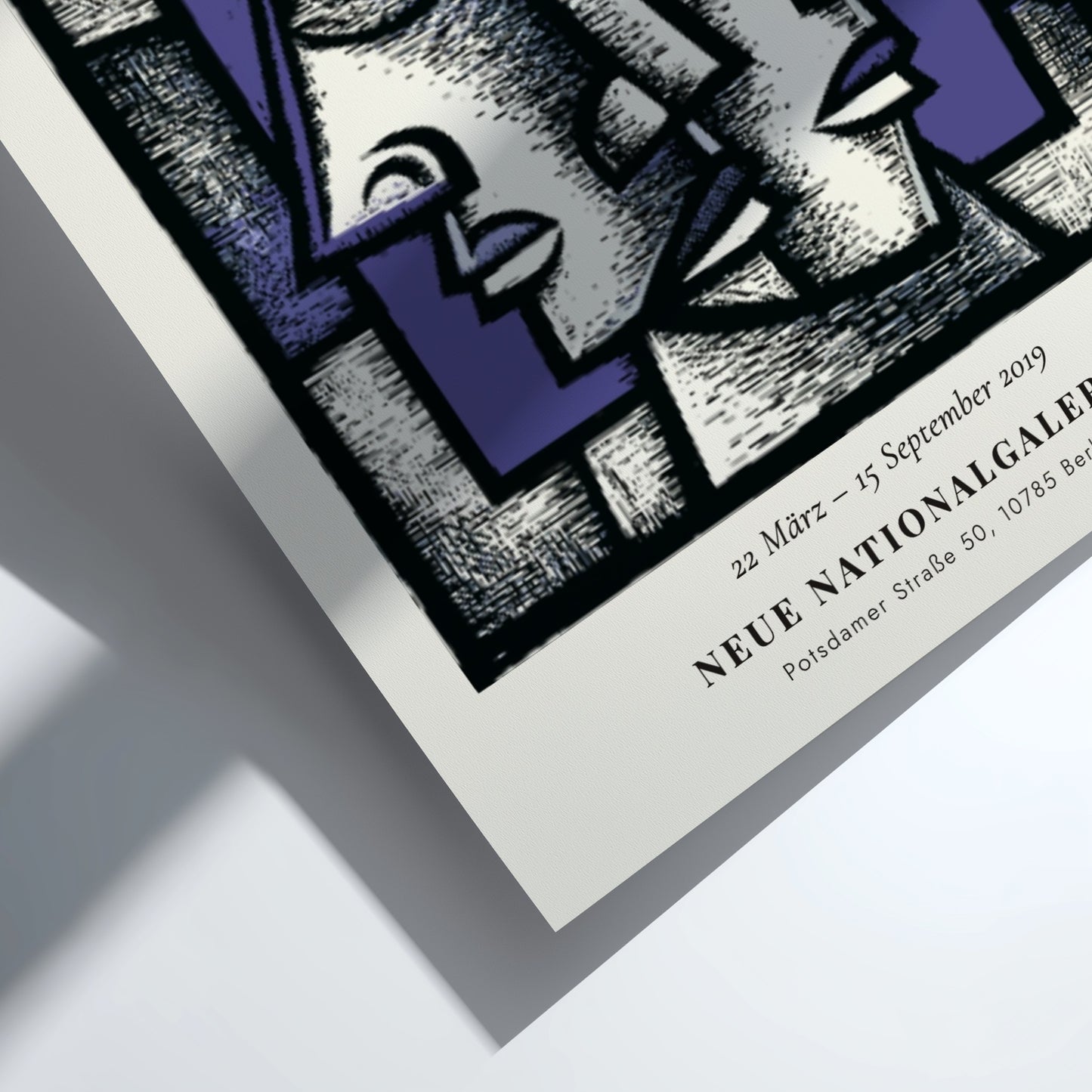 Picasso inspired poster featuring a self-portrait with geometric shapes and bold colors