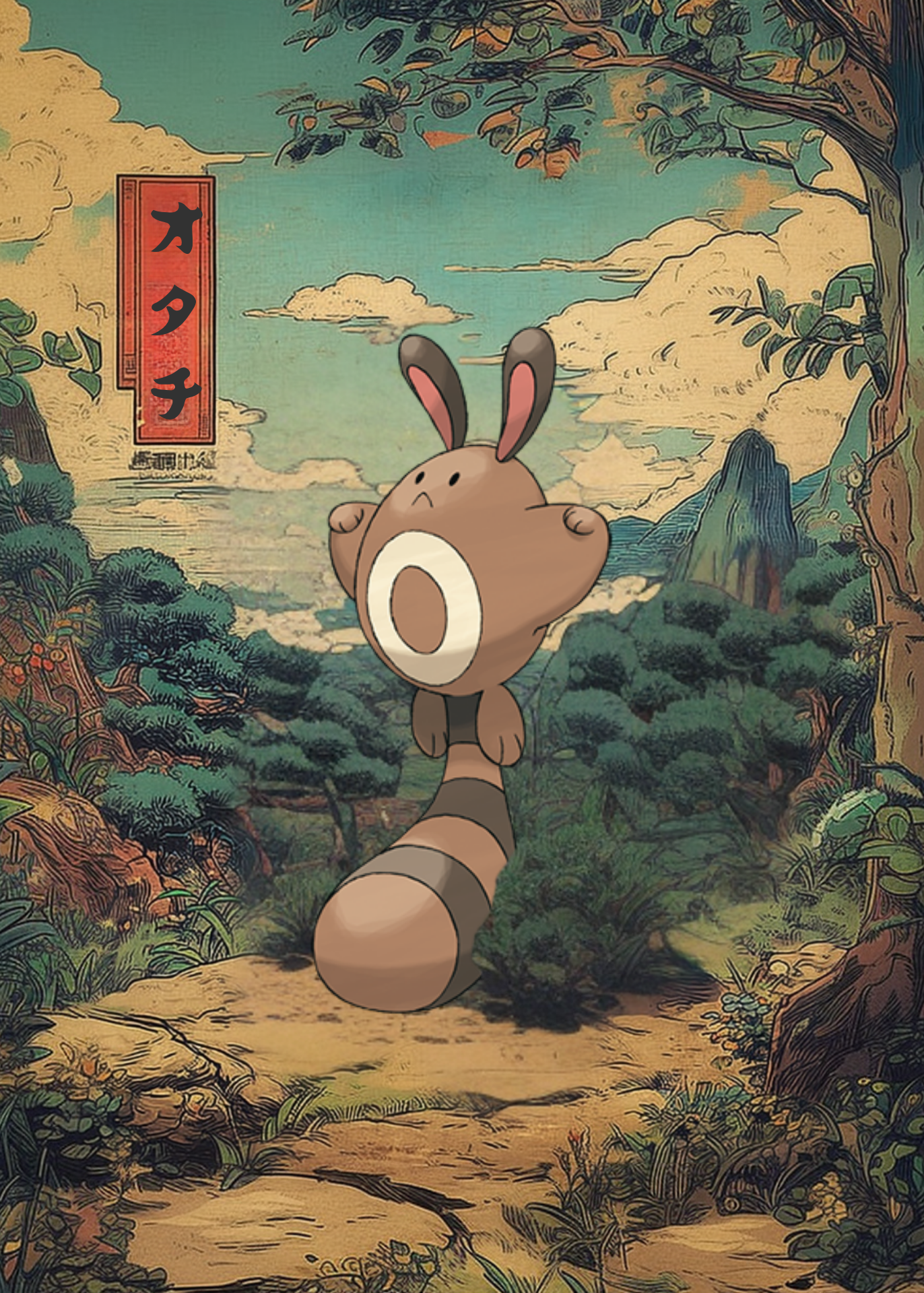 Sentret Pokemon in a forest setting