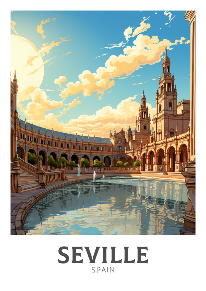 Europe SEVILLE TRAVEL WALL ART - SPAIN POSTER