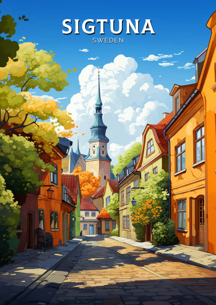 Europe SIGTUNA TRAVEL PRINT - SWEDEN ARTWORK