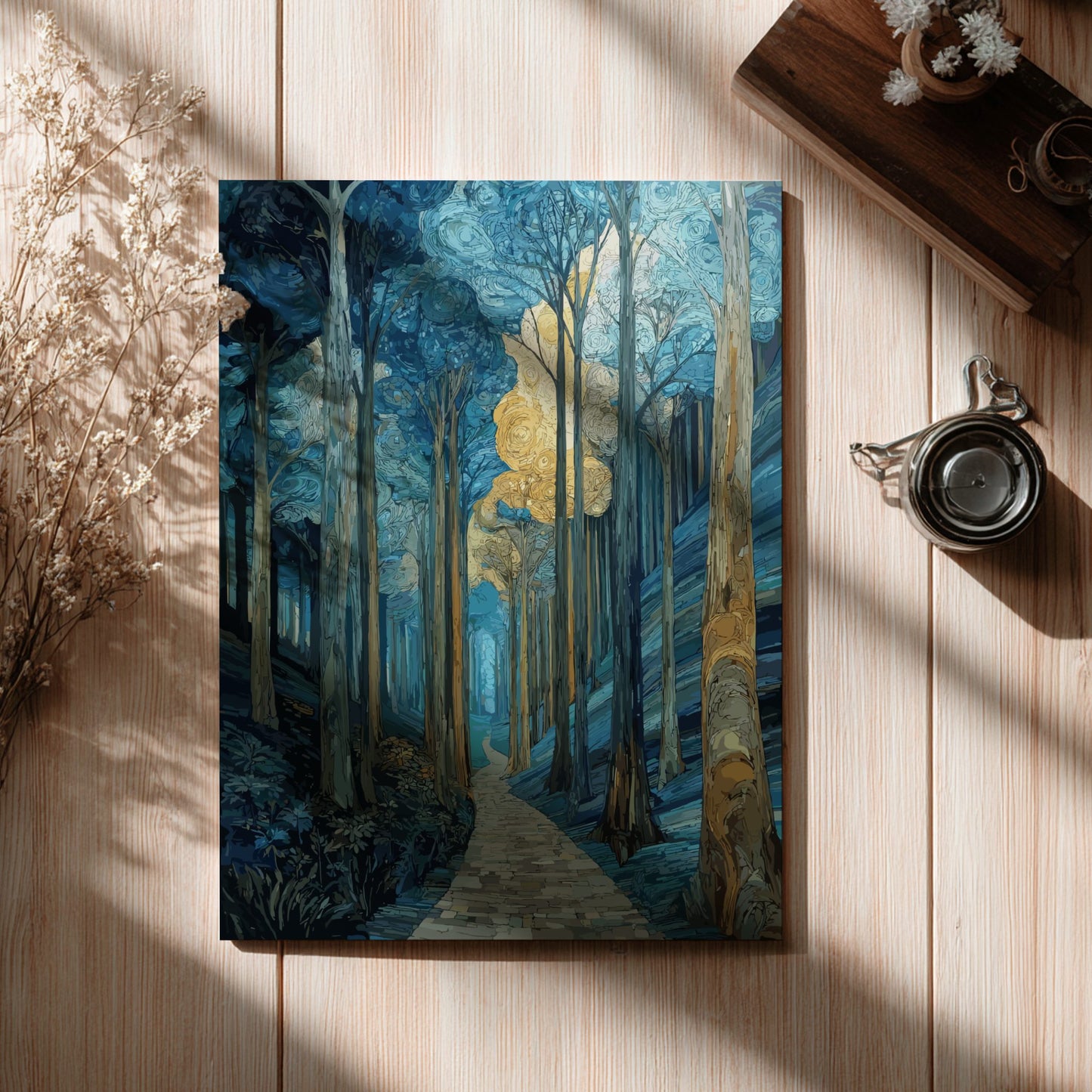 Silent Path - Narrow Forest Trail and Ethereal Mist Wall Art