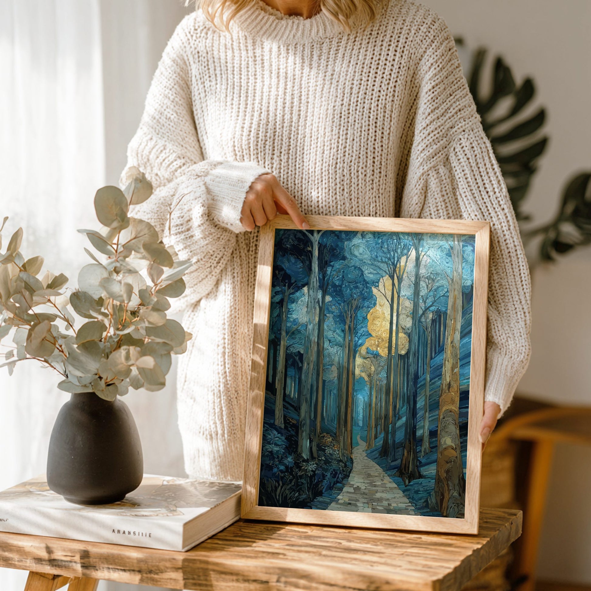 Silent Path - Narrow Forest Trail and Ethereal Mist Wall Art