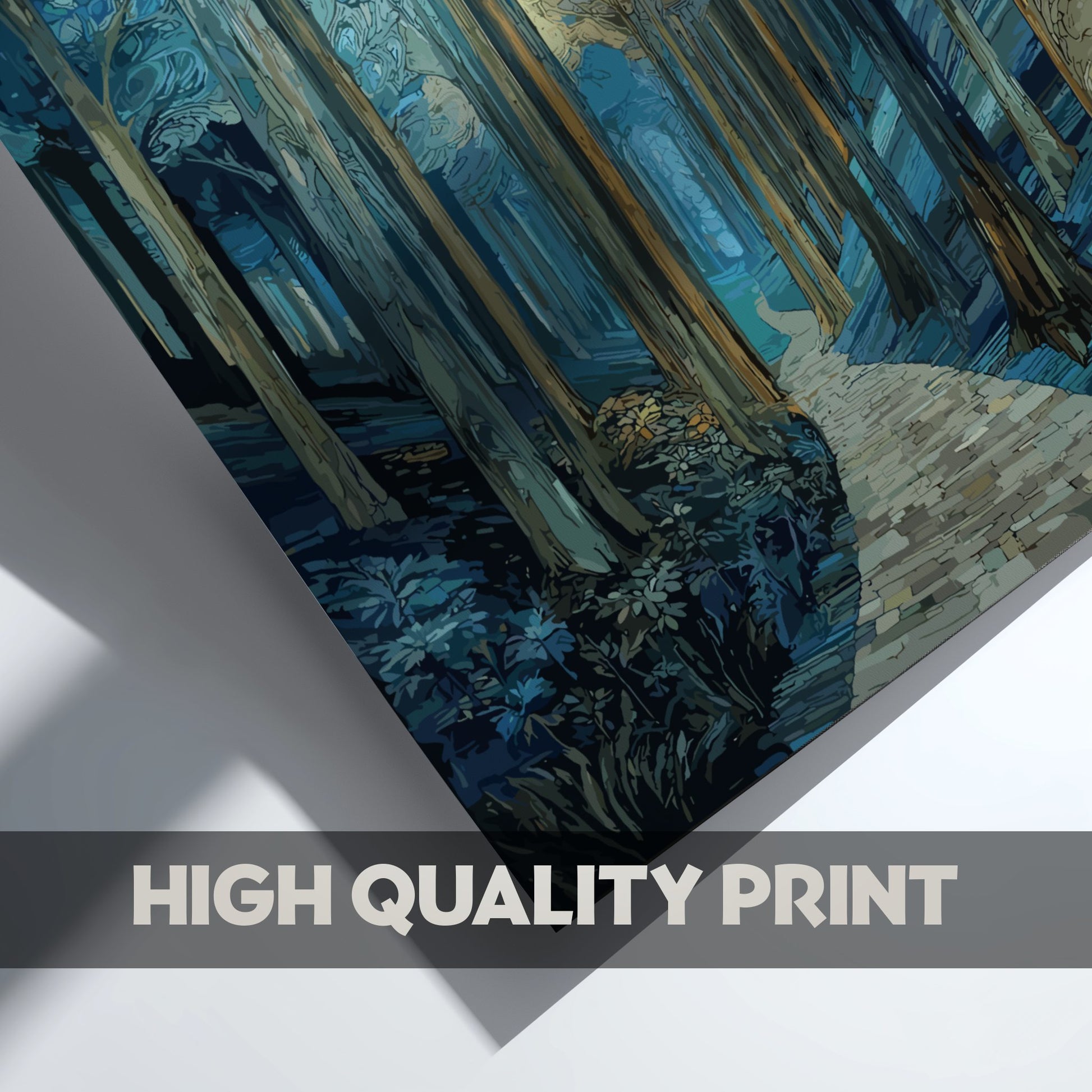 Silent Path - Narrow Forest Trail and Ethereal Mist Wall Art