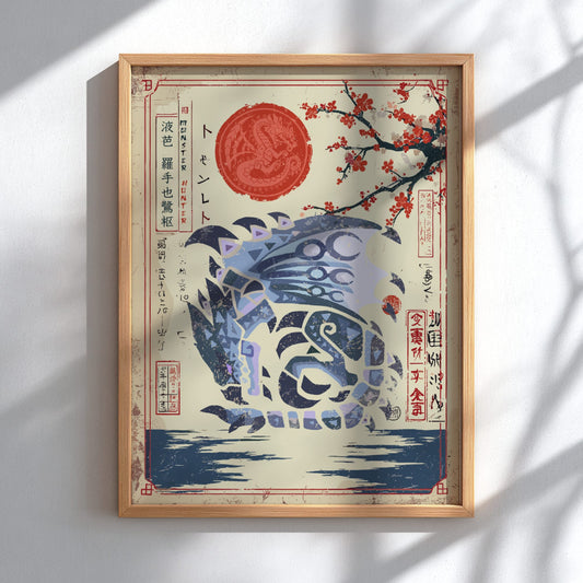 Silver Rathalos Poster - Monster Hunter Wall Art Print