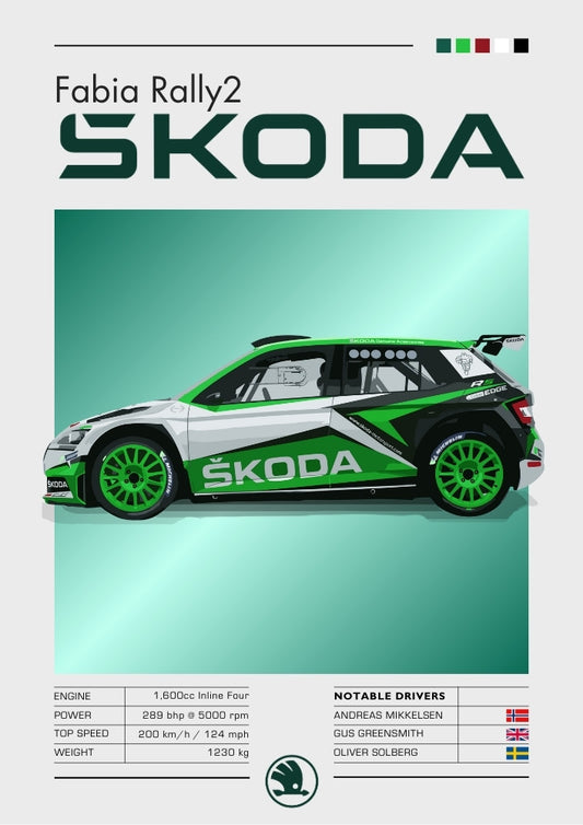 Skoda Fabia Rally2 Print