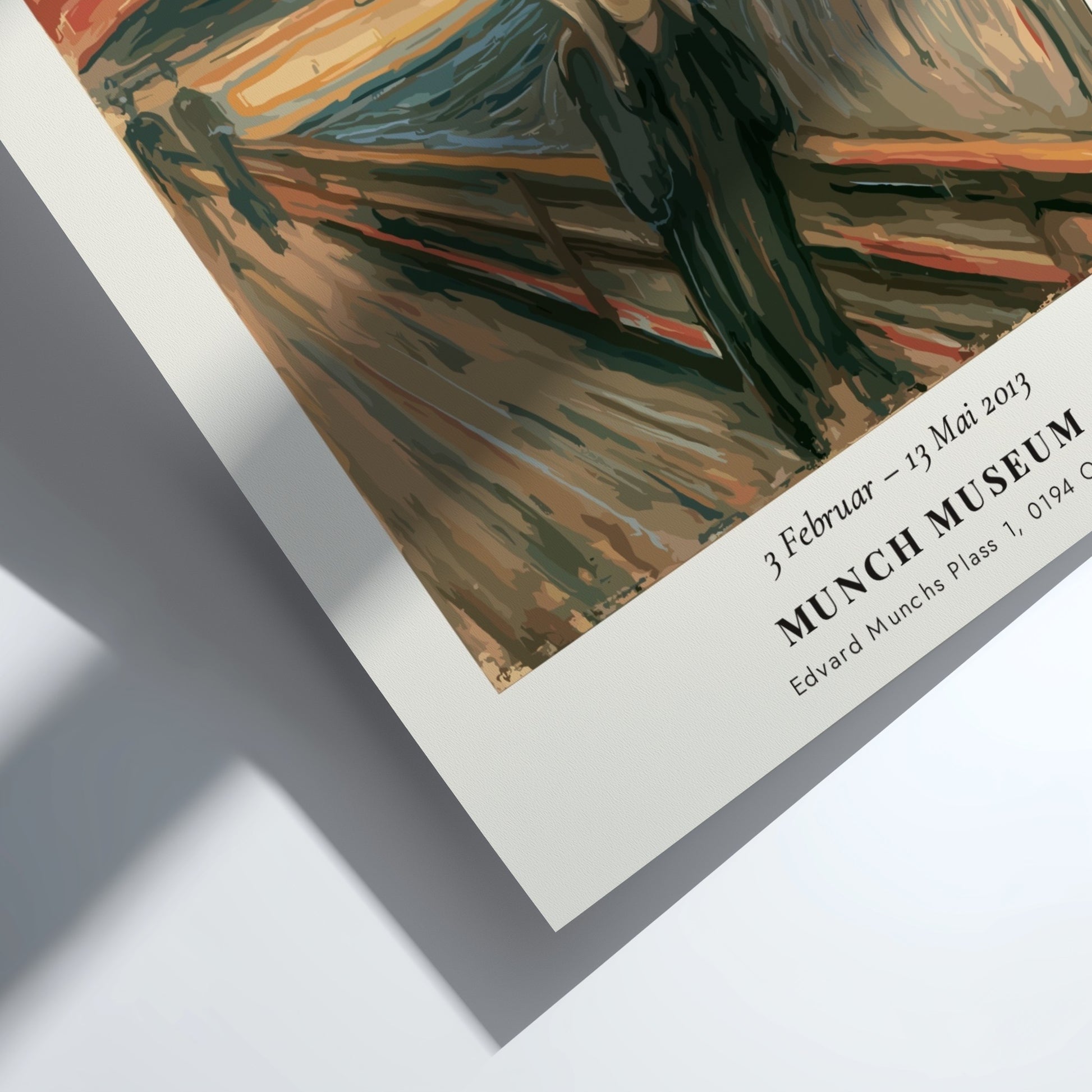 Edvard Munch poster featuring Skrik - Das Innere des Menschen with vivid colors and expressive brushstrokes
