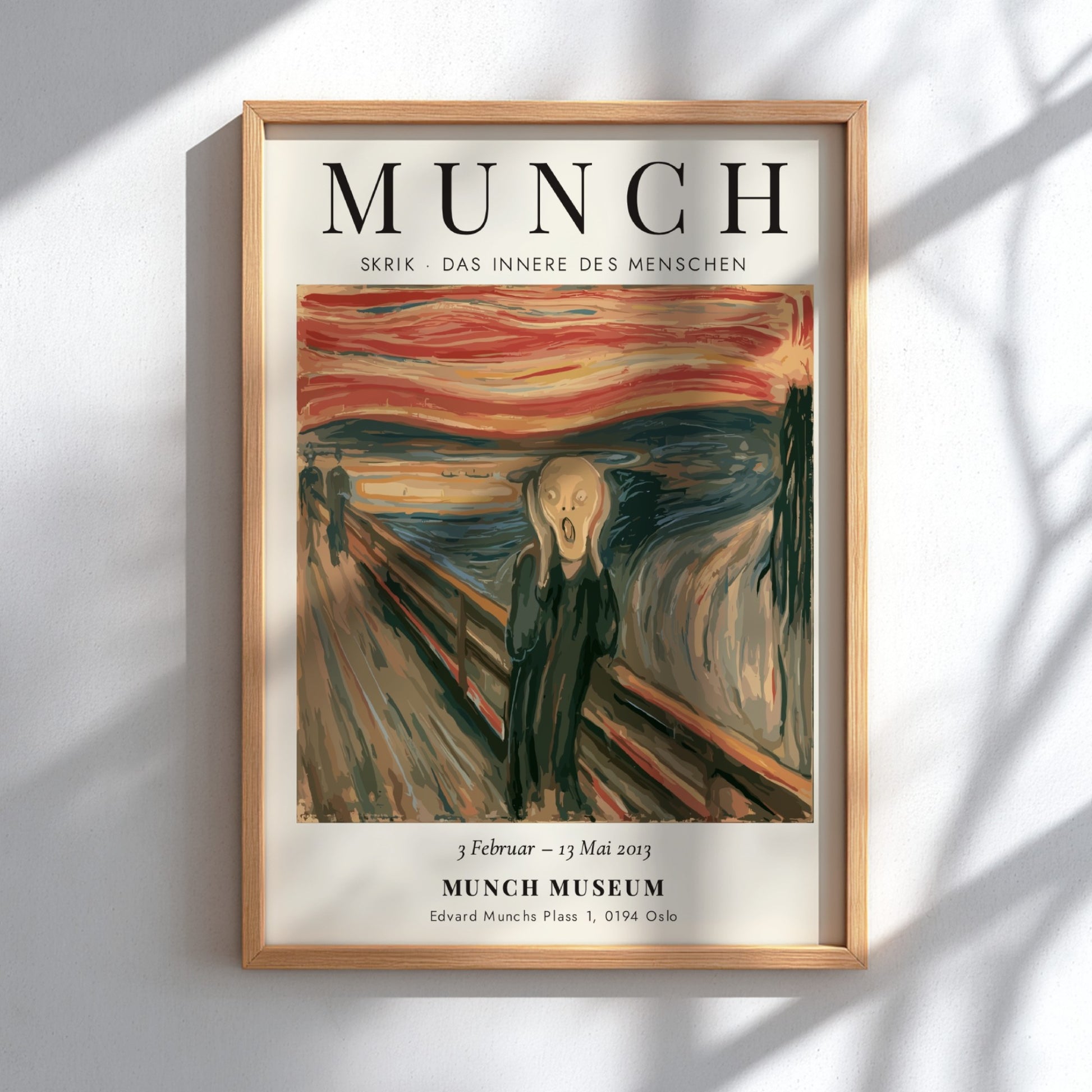 Edvard Munch poster featuring Skrik - Das Innere des Menschen with vivid colors and expressive brushstrokes
