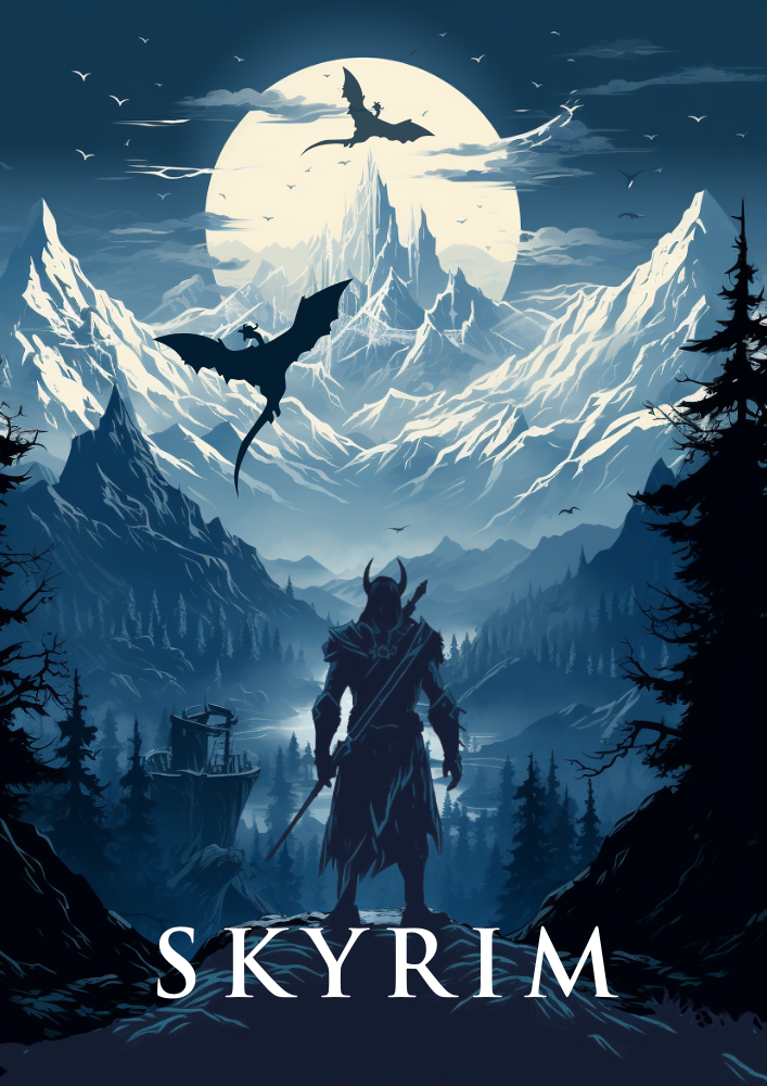 Skyrim Game Poster