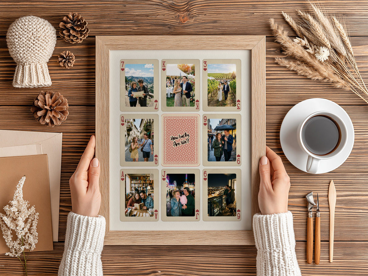 Personalised Couples Playing Card Poster
