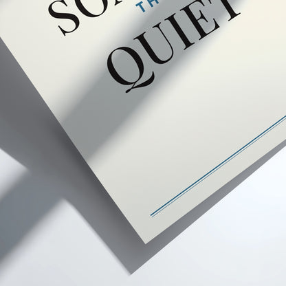 A close-up of a white printed card or book cover with large black serif text reading 'SO.
