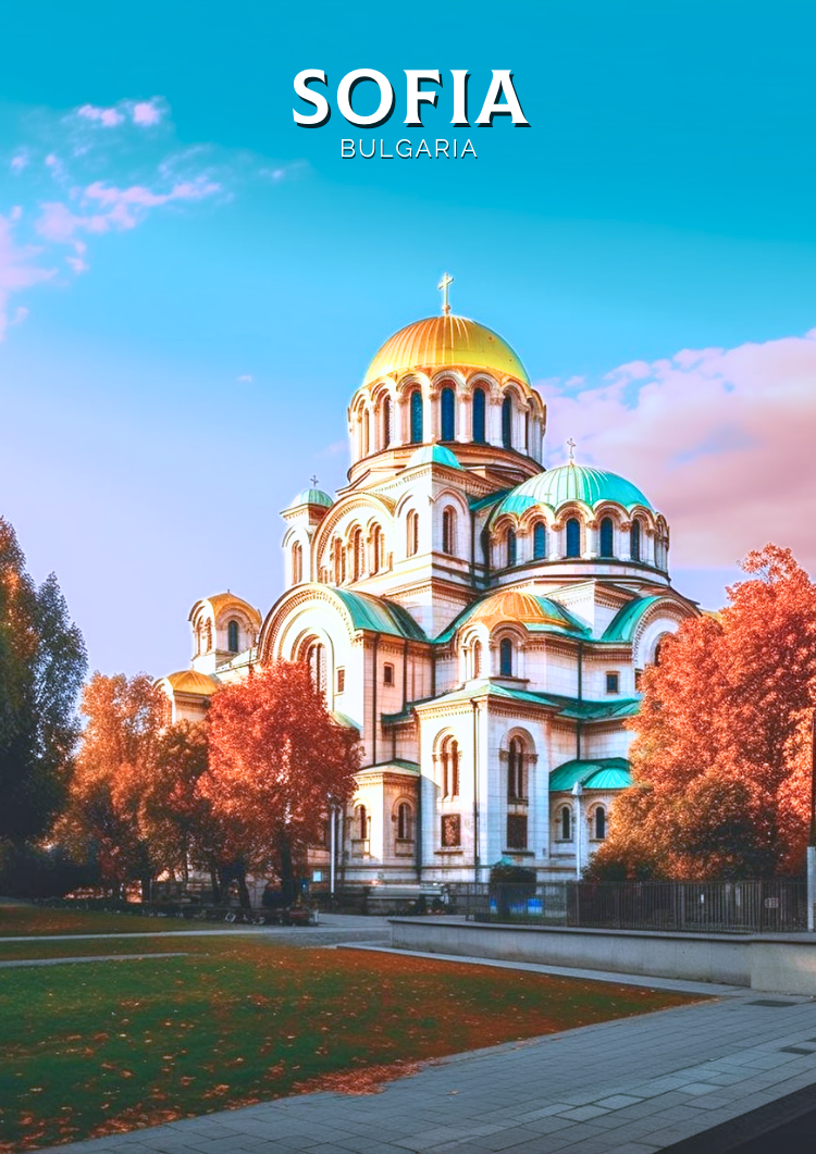 Europe SOFIA TRAVEL PRINT - BULGARIA ARTWORK