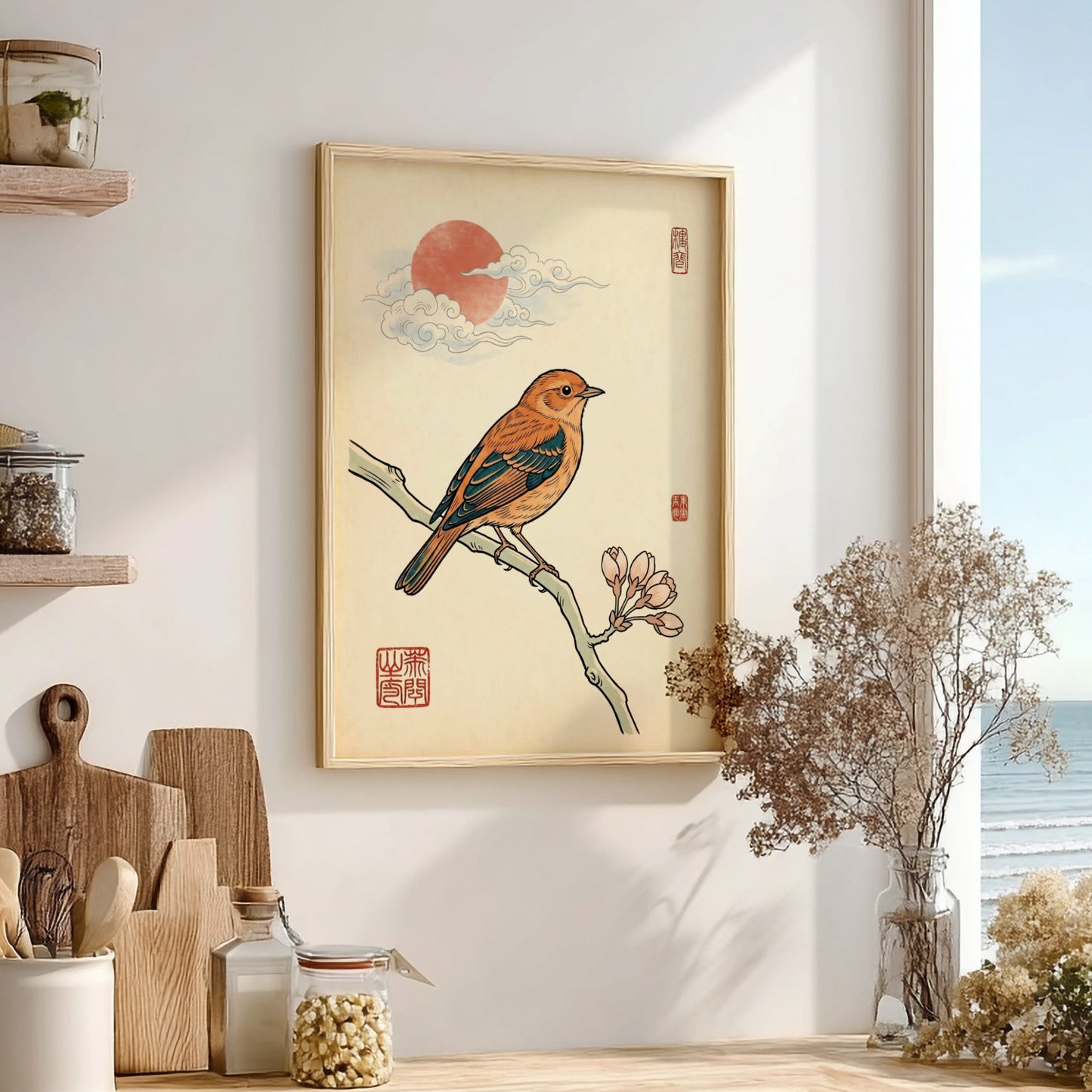 Songbird Poster - Japanese Art Style Wall Decor