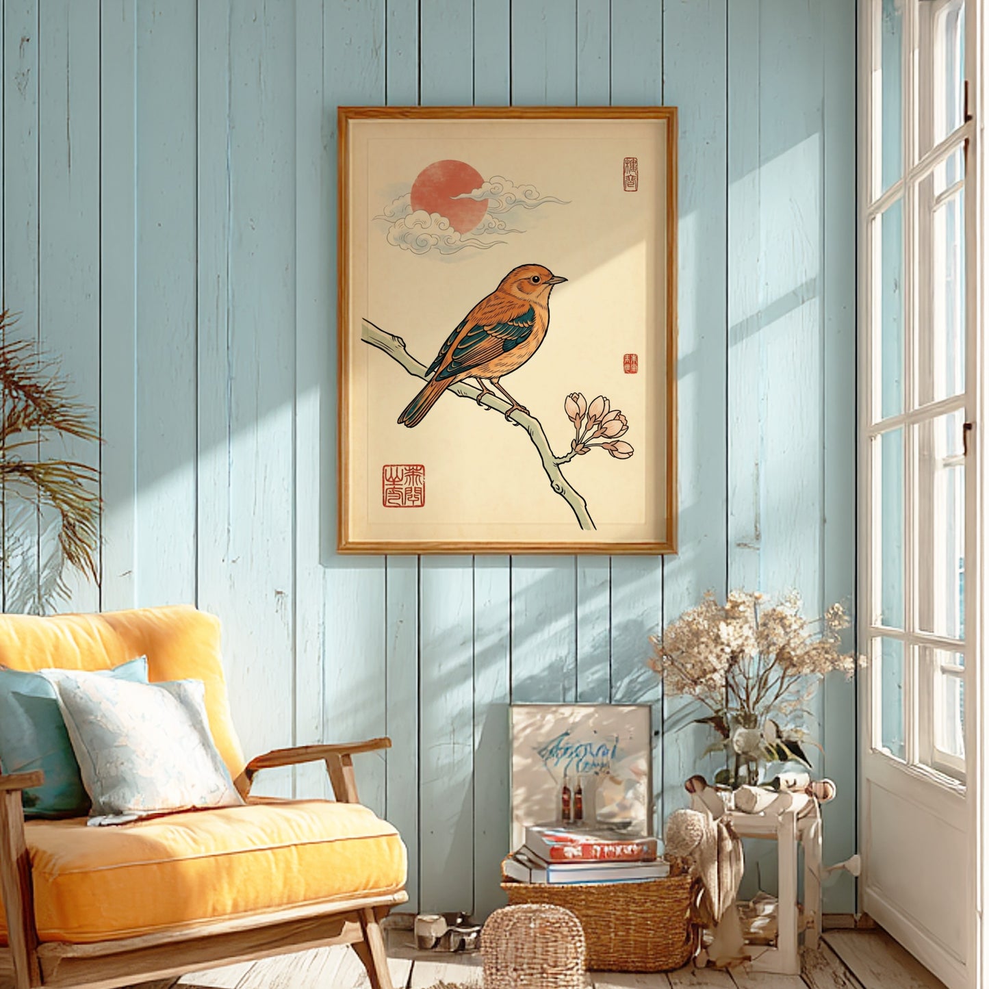 Songbird Poster - Japanese Art Style Wall Decor
