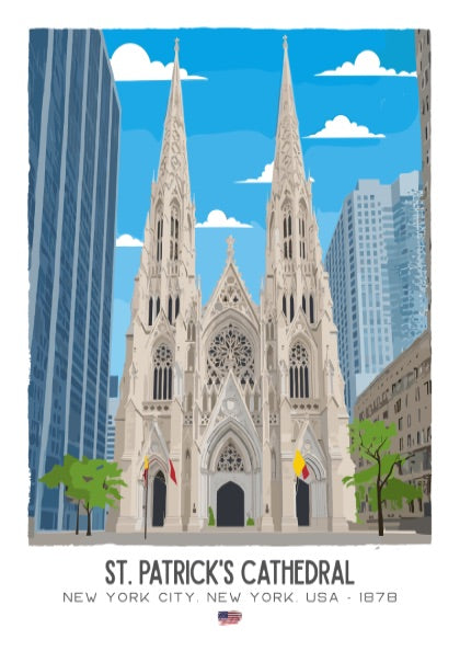 St. Patrick’s Cathedral NYC Art - The Fifth Avenue Masterpiece Wall Print