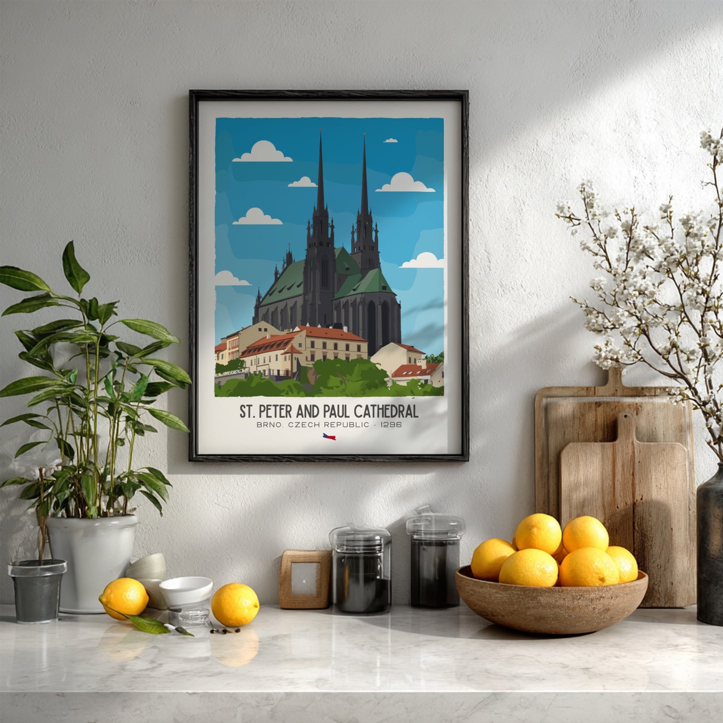 Saint Peter and Paul Cathedral Art - The Brno Petrov Masterpiece Wall Print