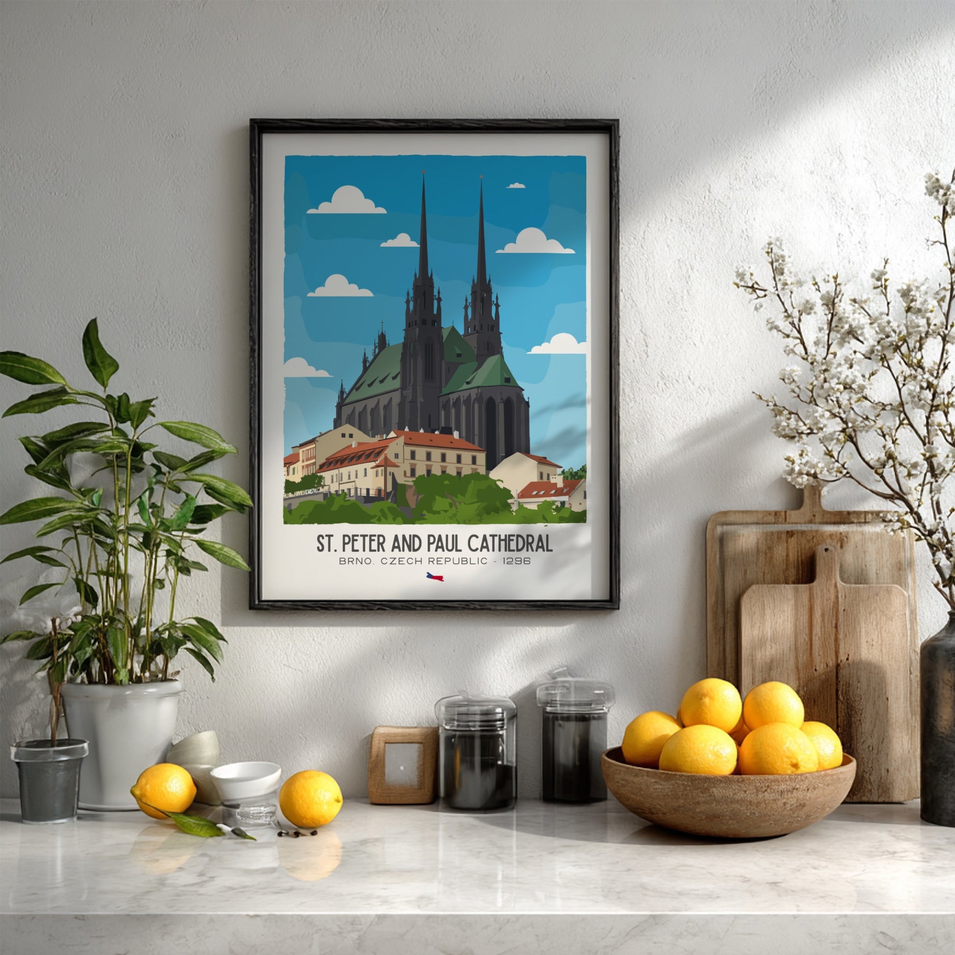 Saint Peter and Paul Cathedral Art - The Brno Petrov Masterpiece Wall Print